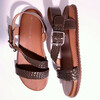 Footbed Assymetric Sandal / Olive 38