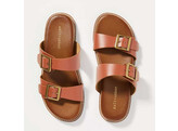 Double Banded Buckle Footbed / Cognac 38
