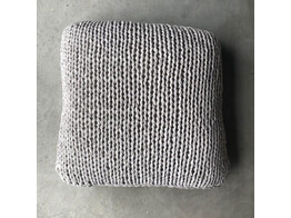Handmade Tricot Knit Cushion 50x50cm / Stone