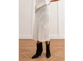 Hana Satin Skirt - Off-White L