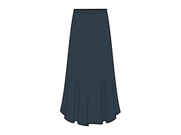 Hana Satin Skirt - Blue Grey