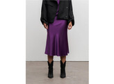 Hana Satin Skirt - Violet XL