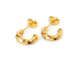 Swirl Hoops Small Pair / Gold plated