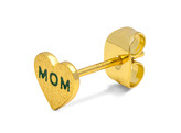 Heart Mom 1 Pcs Gold Plt. / Green
