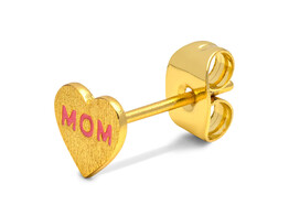 Heart Mom 1 Pcs Gold Plt. / Pink