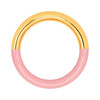 Double Color Ring Gold Plt. / Gold/Light Pink 52
