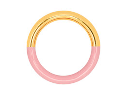 Double Color Ring Gold Plt. / Gold/Light Pink 52