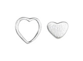 Fam. Love Earrings Pair-Brush. / Silver