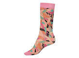 Margo Socks - Print Black/Rose Pink 36-38