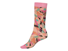 Margo Socks - Print Black/Rose Pink 39-41