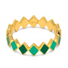 Confetti Ring Gold Plt. / Green 52