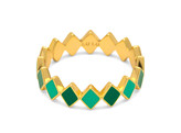 Confetti Ring Gold Plt. / Green 57