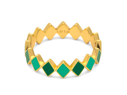 Confetti Ring Gold Plt. / Green 55