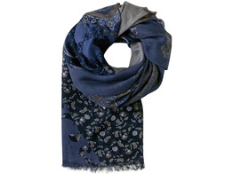 Paisley lace scarf - Navy