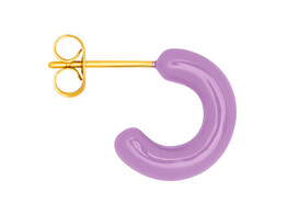 Color Hoop Chunky Pair / Purple