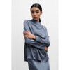 Jade Blouse - Steel Blue M