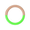 Double Color Ring / Light Green - Burnt Coral 57