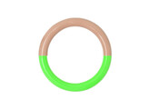 Double Color Ring / Light Green - Burnt Coral 52