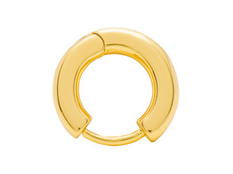 Buckle Hoops Large Pair / Gold plated