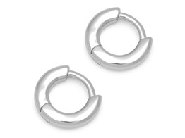 Buckle Hoops Small Pair / Silver