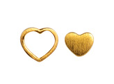 Fam. Love Earrings Pair-Brush. / Gold Plated