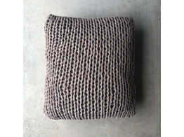 Handmade Tricot Knit Cushion 50x50cm / Taupe