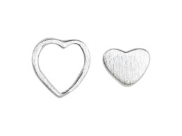 Fam. Love Earrings Pair-Brush. / Silver