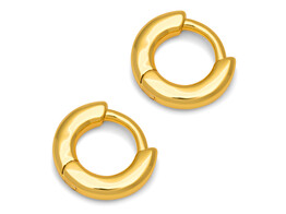 Buckle Hoops Small Pair / Gold plated